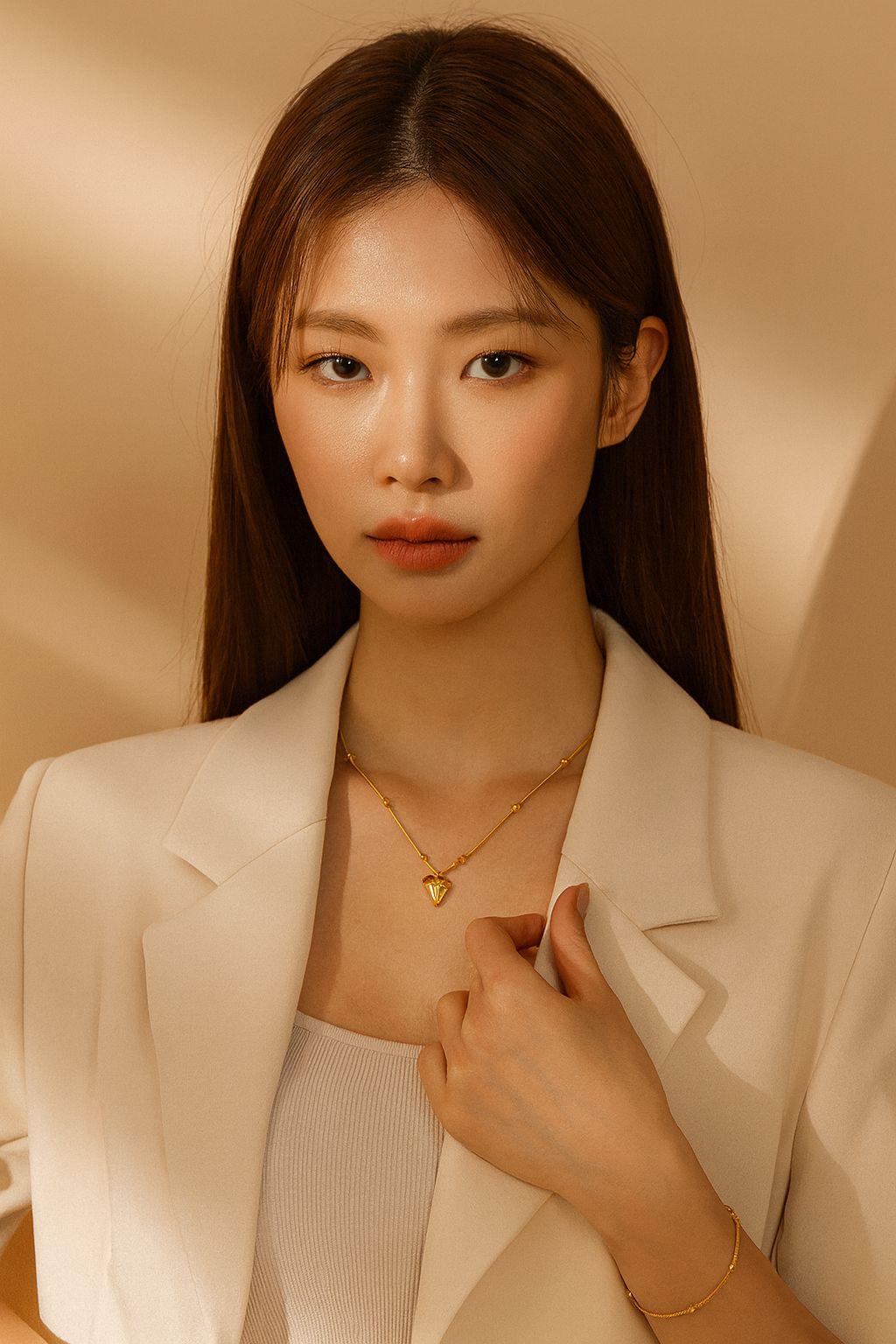 Elegant Gold Heart Pendant Necklace – Minimalist Anti-Tarnish Design