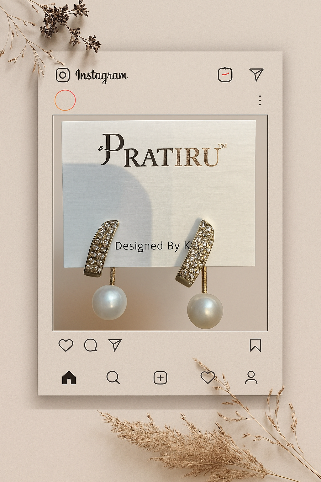 Elegant Pearl Drop Earrings – PRATIRU Luxury Anti-Tarnish Jewelry