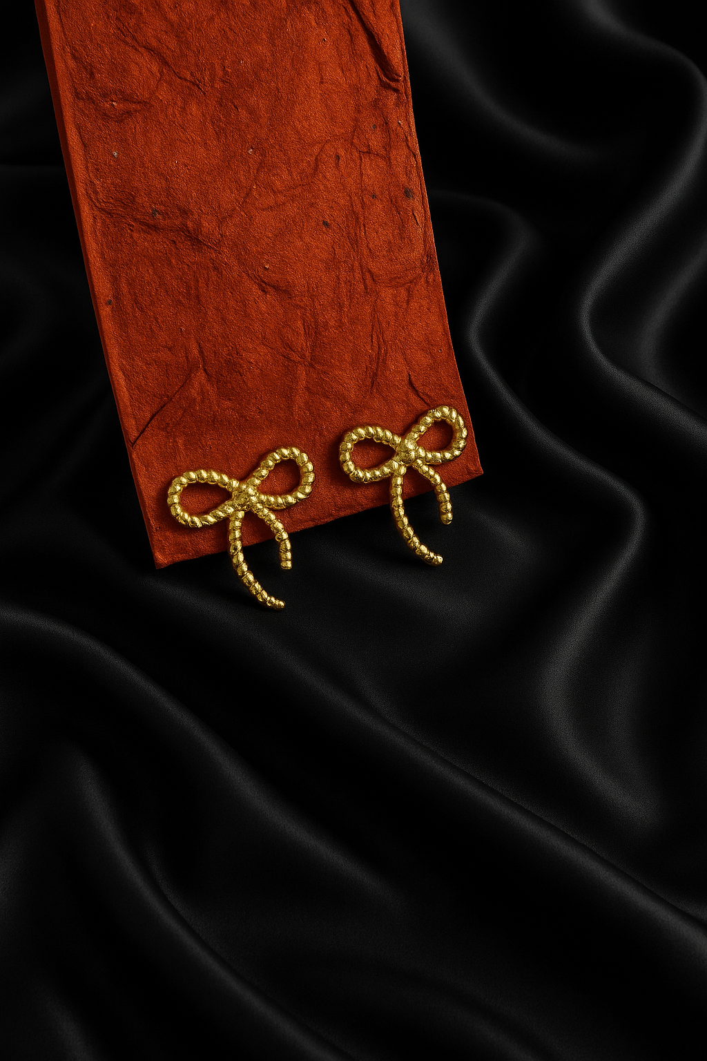 Gold Bow Knot Stud Earrings – Dainty & Anti-Tarnish |