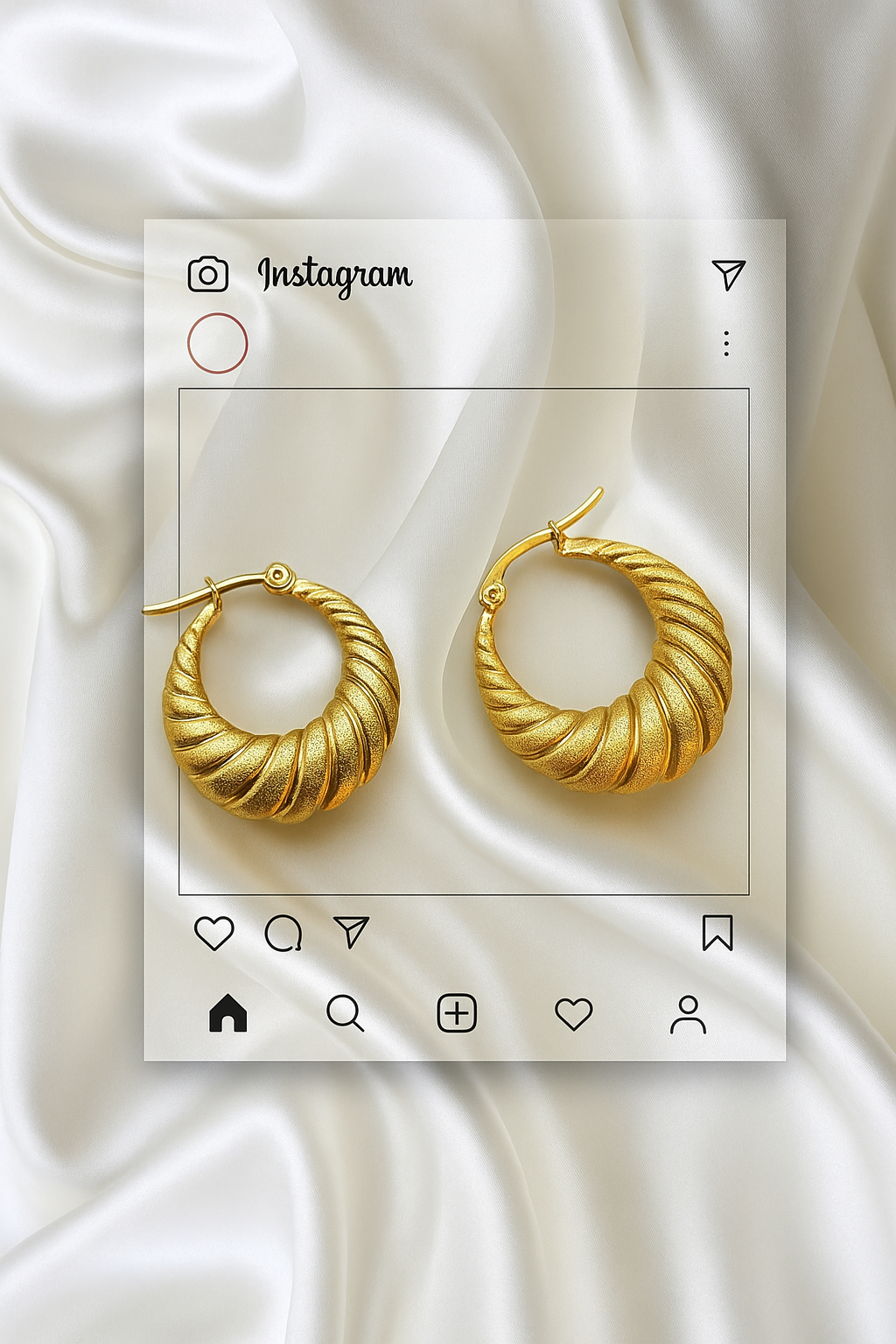 Gold Twisted Hoop Earrings – PRATIRU Textured Anti-Tarnish Jewelry