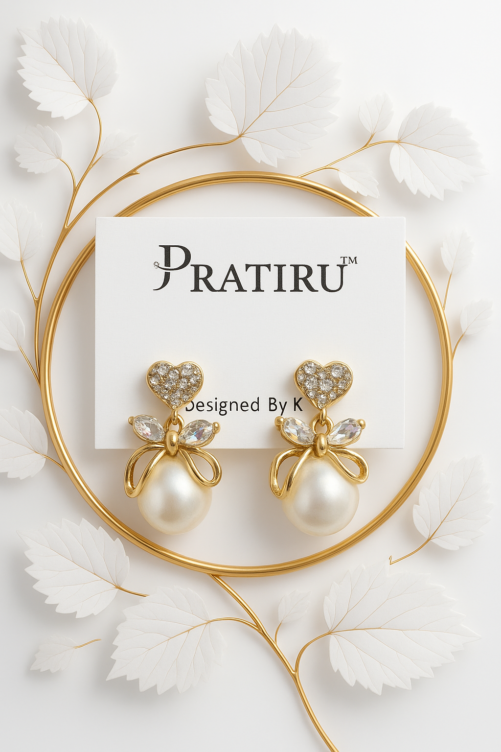 Heart Pearl Drop Earrings – PRATIRU Korean Anti-Tarnish Jewelry