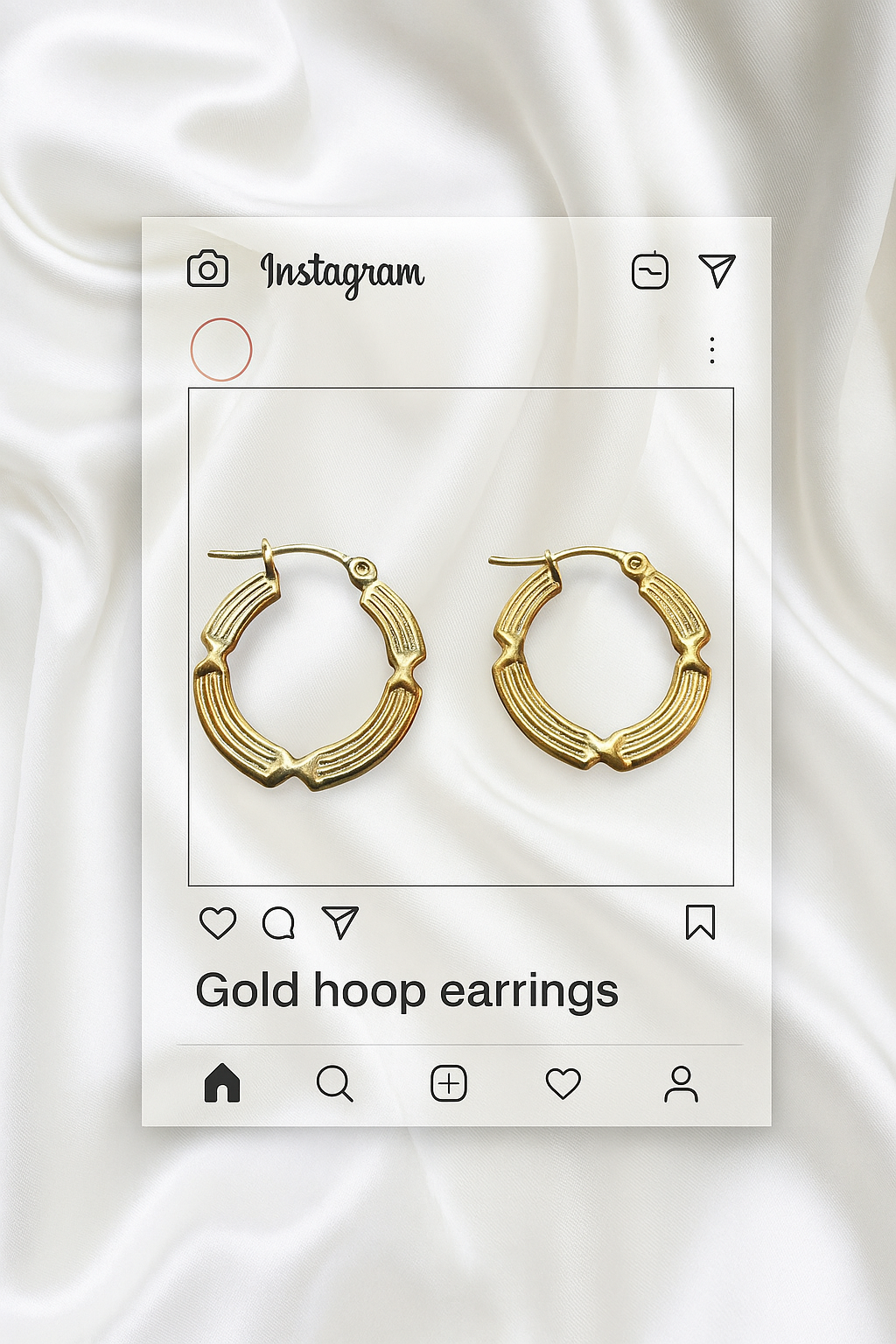 Textured Gold Hoop Earrings – PRATIRU Vintage-Inspired Anti-Tarnish Jewelry