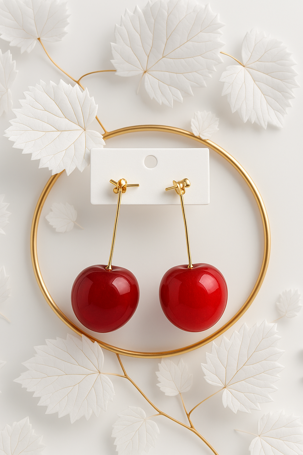 Cherry Drop Earrings – Fun & Quirky Statement Jewelry by PRATIRU